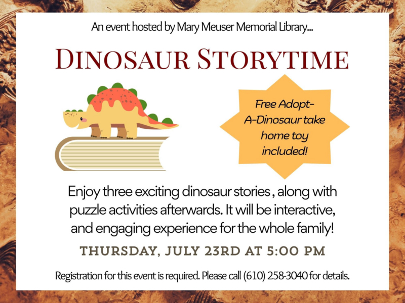 Dinosaur Storytime Flyer Dinosaur Storytime Flyer