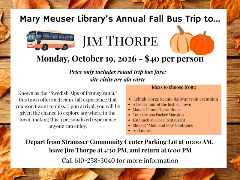 Jim Thorpe Bus Trip 2026 Jim Thorpe Bus Trip 2026